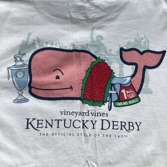 Short-sleeve White T-shirt - Vineyard Vines Derby 147 Edition - Men's Large - Picture 4 of 6
